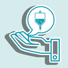 hand service medical isolated icon vector illustration