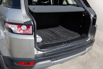 open luggage carrier of car