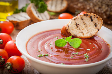 Tomato gazpacho soup