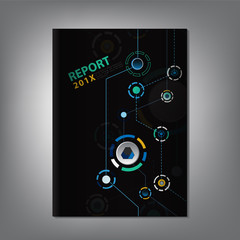 Abstract technology  Annual report Cover design