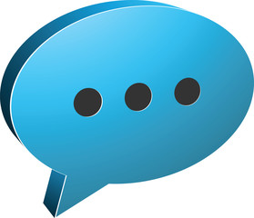Blue bubble chat illustration