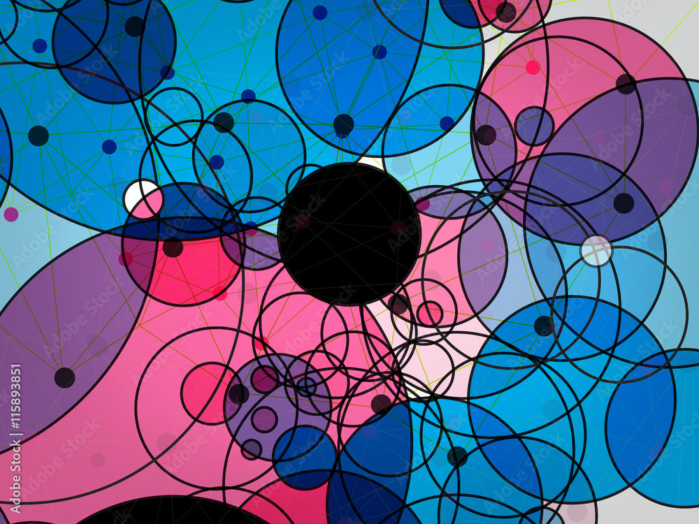 Poster abstract vector background of circle technology