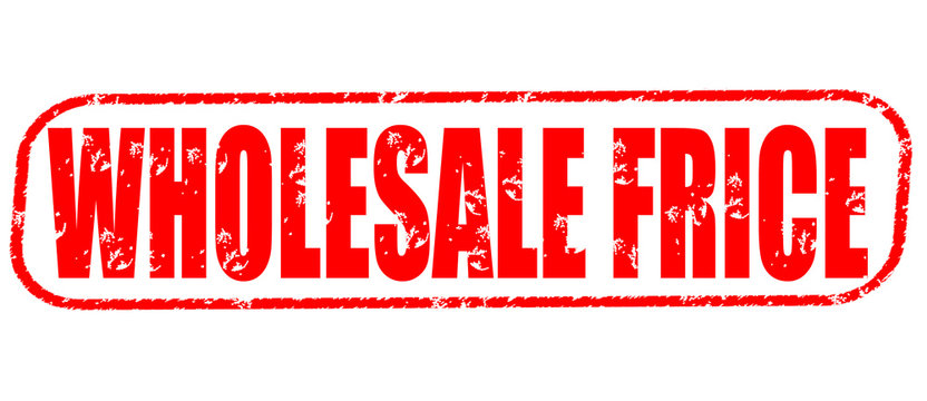 Wholesale frice on the white background, red illustration