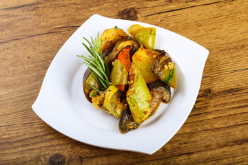 Baked vegetables