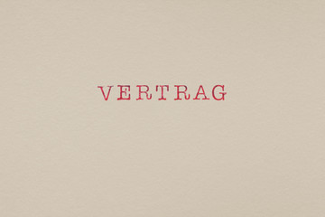 Vertrag Notar Buchstaben Stempel Schrift bedruckt Papier Aquarellpapier 