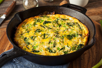 Homemade Spinach and Feta Fritatta
