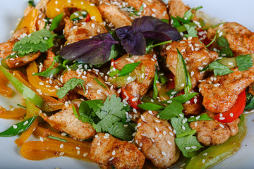 Stir-fried chicken