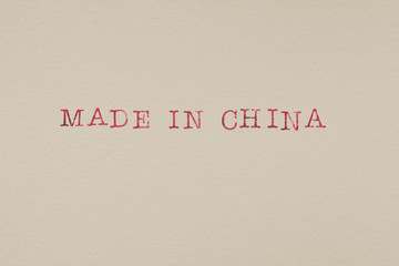 Made in China Buchstaben Stempel Schrift bedruckt Papier Aquarellpapier 