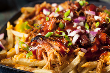 Homemade BBQ Pulled Pork French Fries