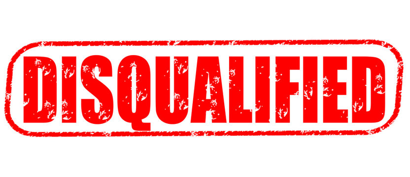 disqualified stamp on white background.