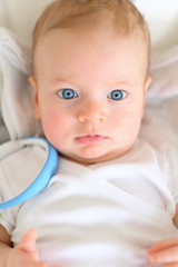 Baby with blue eyes