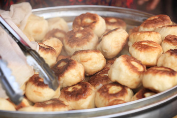 traditional food roasted stuffed bun (kaobaobi) in xinjiang,china