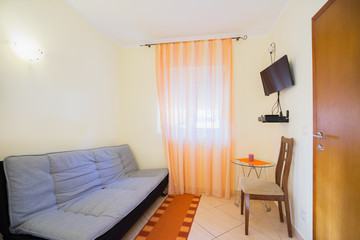 Interior of a bedroom in a guest house