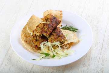 Vegetarian potato kebab