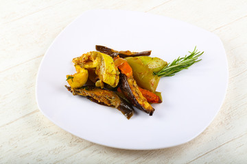 Baked vegetables