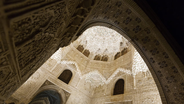 Boveda of  Hall of the two Sisters  at Royal complex of Alhambra