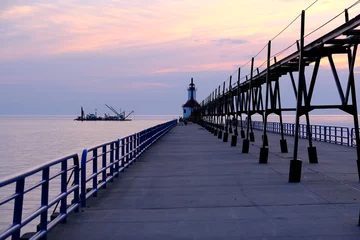 Zelfklevend Fotobehang St. Joseph North Pier Lights, built in 1906-1907 © haveseen