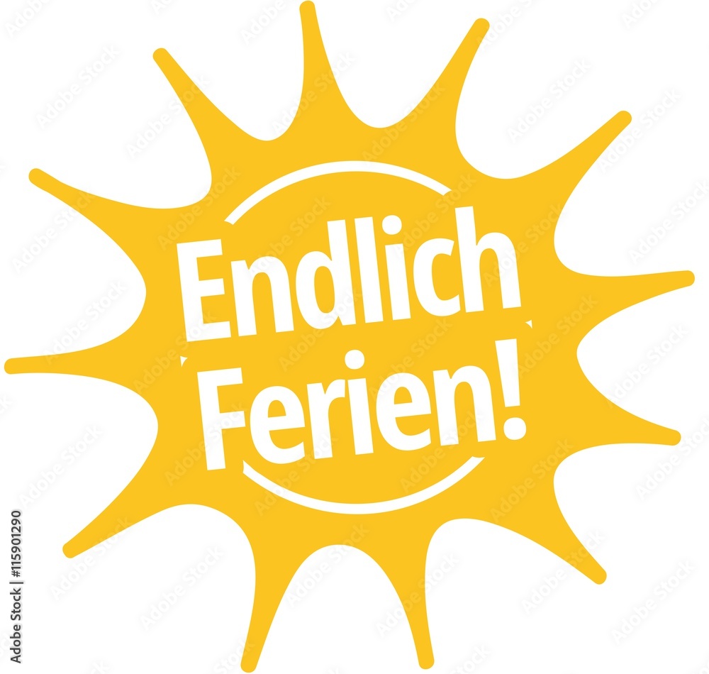 Sticker endlich ferien