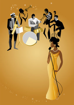 Black Female Singer & Jazz Band