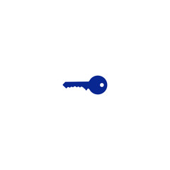 Flat paper cut style icon of an old key