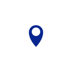 Flat paper cut style icon of map pointer
