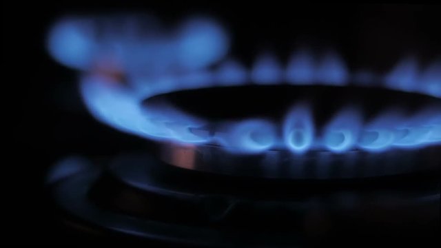 Gas burners of a stove (focus change)