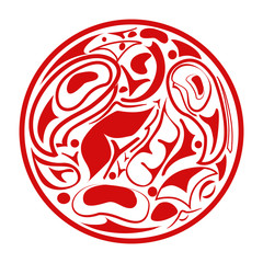 abstract indigenous ornament