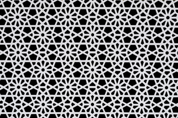 Steel white pattern on a black background.