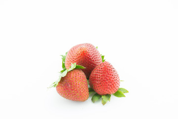Red berry strawberry isolated on white background