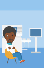 Male ultrasound doctor.