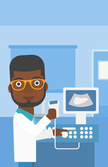 Male ultrasound doctor.