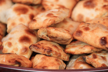 traditional food roasted stuffed bun (kaobaobi) in xinjiang,china
