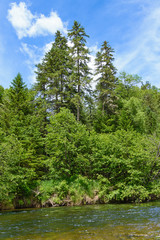 Mountain River . 
Mountain River in the northeast of Khabarovsk Krai , Russia .