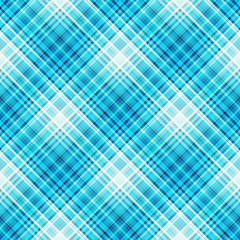 Checkered seamless blue pattern. Abstract symmetrical background. Vector eps10