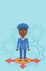 Woman choosing career way.