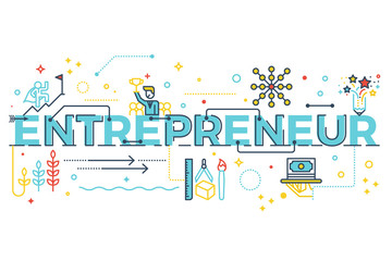 Entrepreneur word lettering
