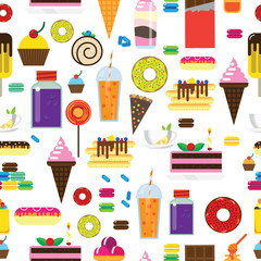 flat pattern seamless sweets.