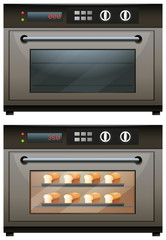 Obraz premium Electric oven with toasted bread