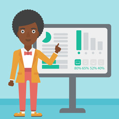 Businesswoman making business presentation.