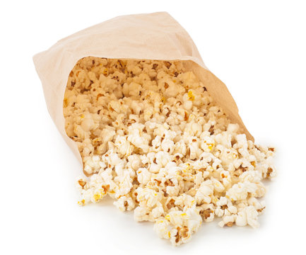 Popcorn Bag On White Background