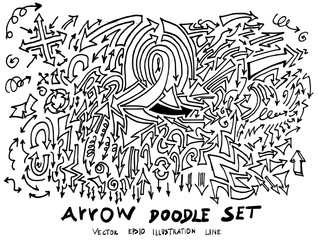 Vector hand drawn arrows set eps10