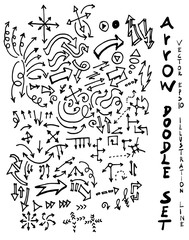 Vector hand drawn arrows set eps10