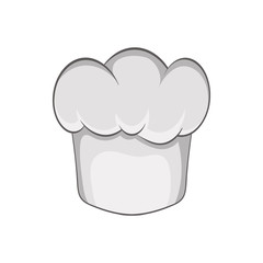 Chef hat icon in cartoon style on a white background