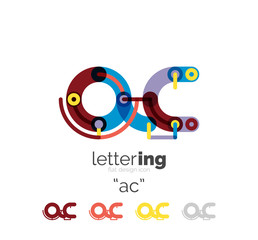 Linear business logo letter