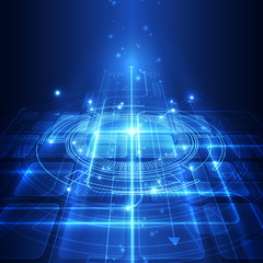 Abstract futuristic digital technology background. Illustration Vector