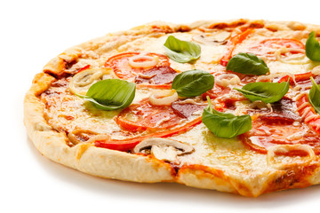 Pizza on white background 