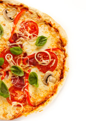 Pizza on white background 