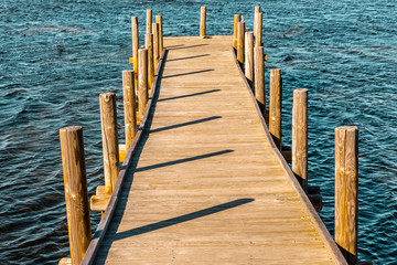 Fototapeta premium Bootssteg am Meer