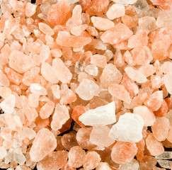 Isolated image of pink salt close up