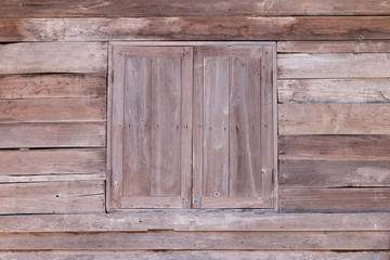 Old wooden window. Thailand traditional style.